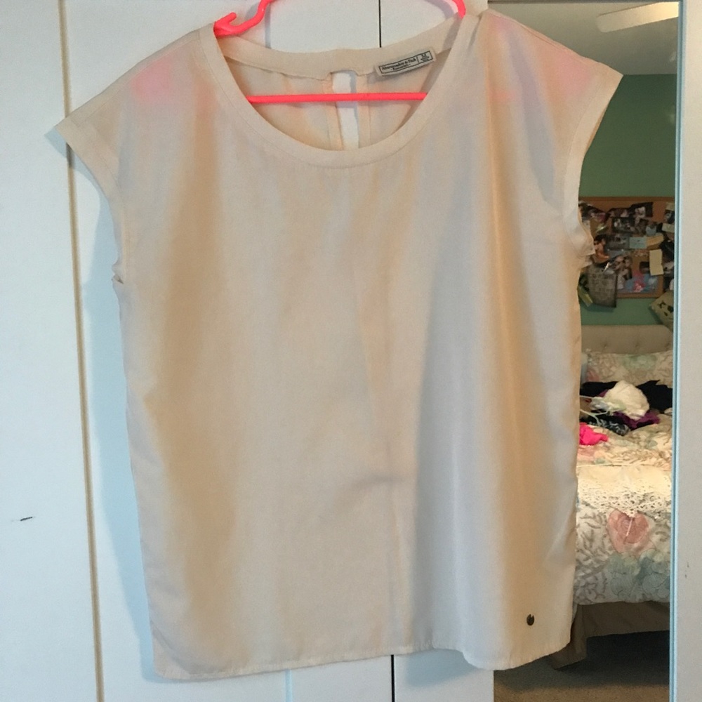 Abercrombie shirt sleeve chiffon top